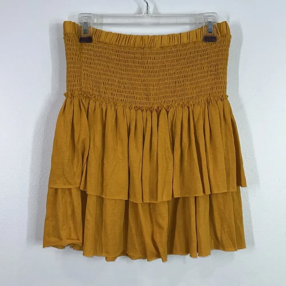 Anthropologie Saturday Sunday tiered ruffle skirt size large
